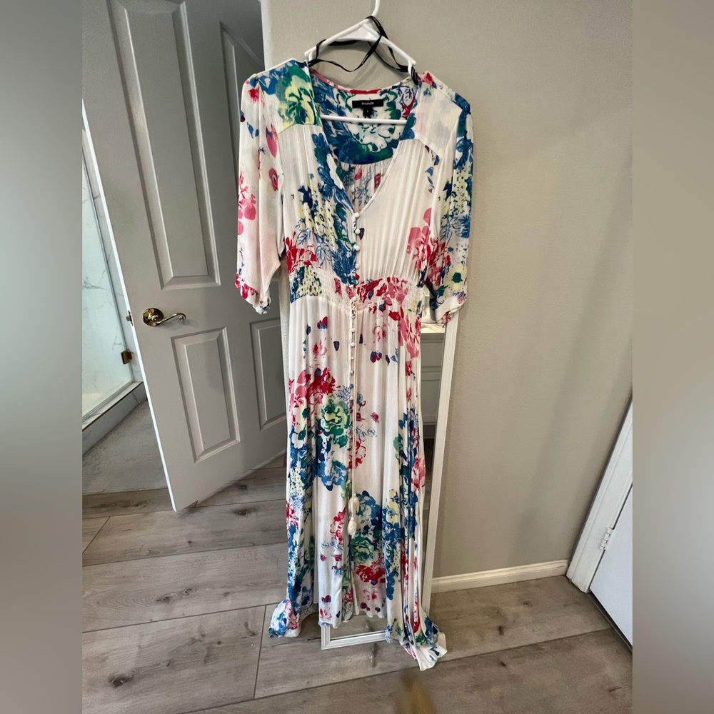 White floral Maxi dress